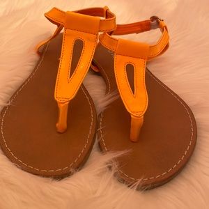 Neon orange sandals. Mint condition.